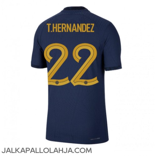 Ranska Theo Hernandez #22 Kopio Koti Pelipaita MM-kisat 2022 Lyhyet Hihat